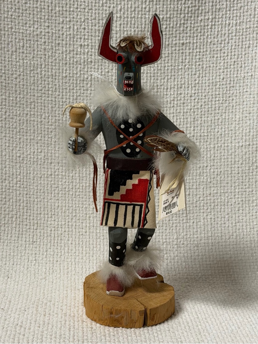 Vintage 1999 Hand Made Native American Kachina Doll Figure Signed